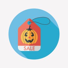 Halloween SALE flat icon with long shadow eps10 N28