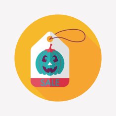 Halloween SALE flat icon with long shadow eps10 N29