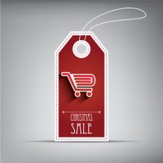 Christmas sales tag Eps10 vector illustration