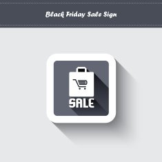 Black Friday sales sticker in modern flat design Eps10 vector