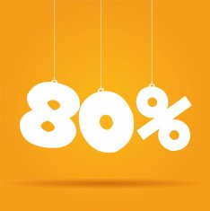 Percentage hanging label