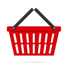 Empty Red Shopping Basket