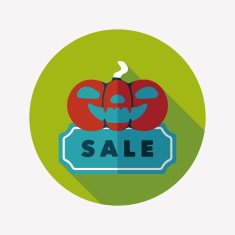 Halloween SALE flat icon with long shadow eps10 N42