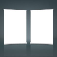 Vector modern blank banners on blue background