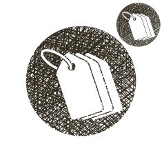 Tag retail theme vector textured icon