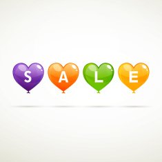 Vector Sale Design with Balloons