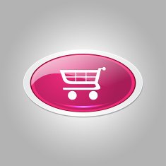 Shopping Elliptical Vector Pink Web Icon Button N2