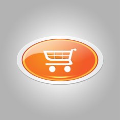 Shopping Elliptical Vector Orange Web Icon Button N2