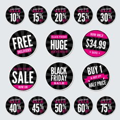 Black Friday Retail Stickers