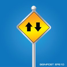 Arrow signpost vector