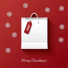 Christmas shopping vector illustration
