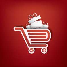 Shopping bag icon with Christmas sales N2
