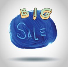 Sale labels brush style Vector N5
