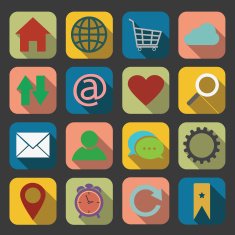 Flat Website and Internet Icon