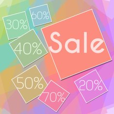 Colorful Squares Sale Square N2