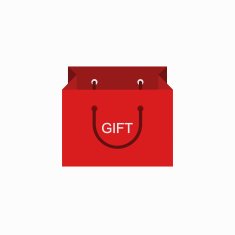 vector modern shopping gift icon on white N2