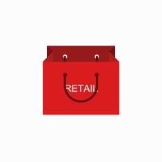 vector modern shopping retail icon on white N2