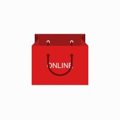 vector modern shopping online icon on white N2