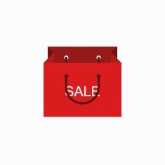 vector modern shopping sale icon on white N2