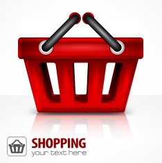 Red shopping basket N3