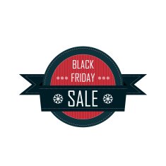 Black friday badge with ribbon N2