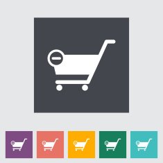 Cart flat single icon N2