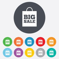 Big sale bag sign icon Special offer symbol N7