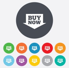 Buy now sign icon Online buying arrow button N4