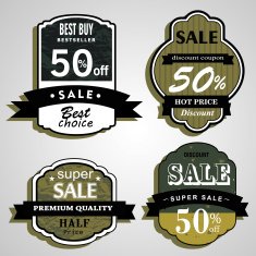 Sale labels Vector N10