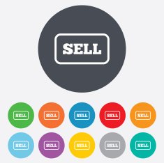 Sell sign icon Contributor button