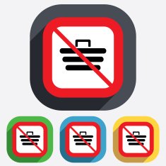 No Shopping Cart sign icon Online buying button