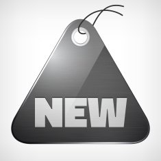 New Metal brushed glossy label