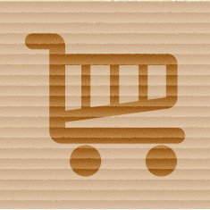 Shopping basket Flat modern web button and space for your N2