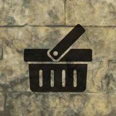 Shopping basket Flat modern web button and space for your N5