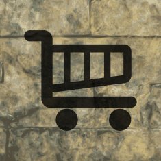Shopping basket Flat modern web button and space for your N6