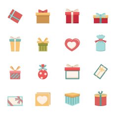 gift box icons vector eps10