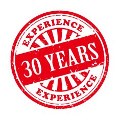 30 years experience grunge rubber stamp