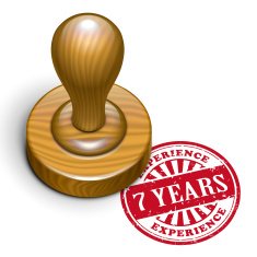 7 years experience grunge rubber stamp N2
