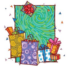 shopping bags and gifts