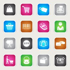 Multicolor Icons - Shopping