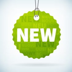 new tag labels vector icon