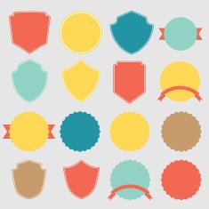 Set of vector stickers N3
