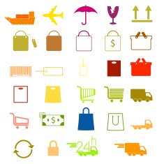 Set of shopping icons N19