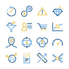 Analytics icon set N4