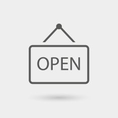 open thin line icon