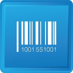 Barcode button vector