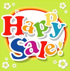 Happy Sale card or background
