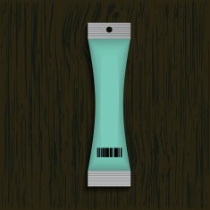 packaging design on wood background Eps 10