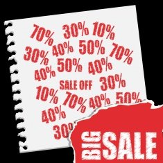 big sale vector red