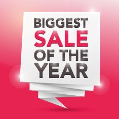 BIGGEST SALE OF THE YEAR poster design element N2